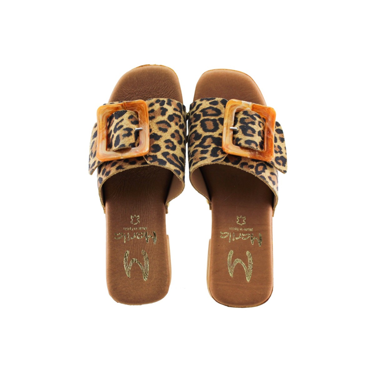 Marila Γυναικεία Mules Δέρμα 748-25005 Leopard