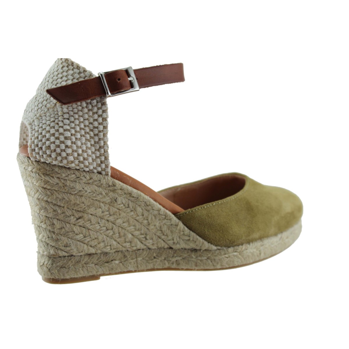 Marila Γυναικείες Espadrilles Δέρμα 748-23235 Χακί Suede