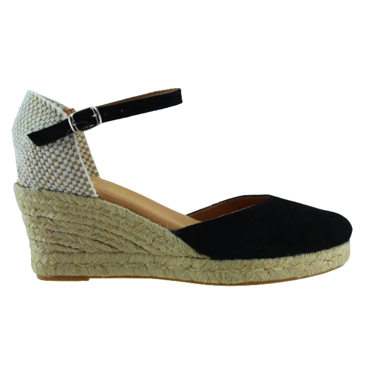 Marila Γυναικείες Espadrilles Δέρμα 748-25051 Μαύρο Suede