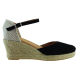 Marila Γυναικείες Espadrilles Δέρμα 748-25051 Μαύρο Suede
