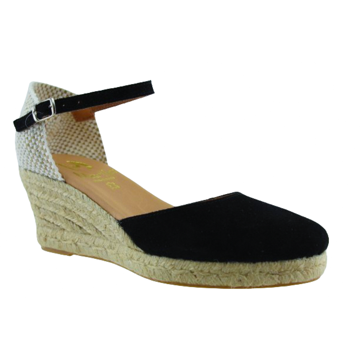 Marila Γυναικείες Espadrilles Δέρμα 748-25051 Μαύρο Suede