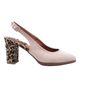 Milanos Γυναικείες Γόβες 4306 Nude Suede Leopard