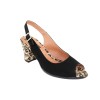 Milanos Γυναικεία Πέδιλα 4607 Μαύρο Suede Leopard