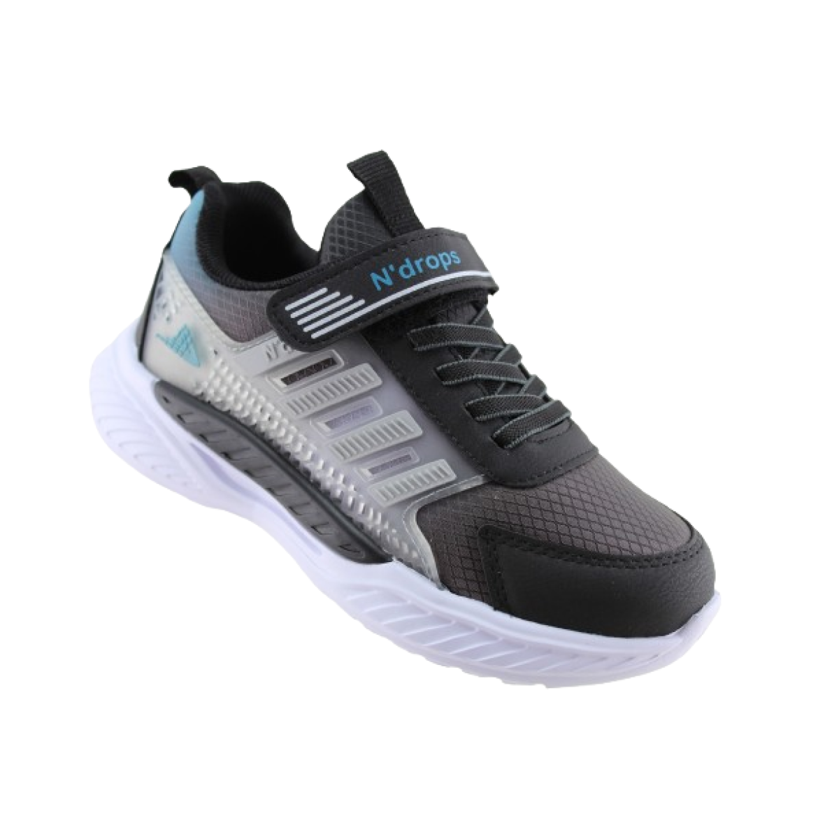 Milanos Παιδικά Αθλητικά NDROPS Μαύρο Γκρι Milanos Παιδικά Αθλητικά NDROPS Μαύρο Γκρι