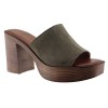 Milanos Γυναικεία Mules Δέρμα 502 Λαδί Suede