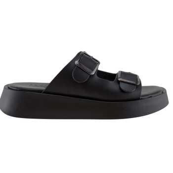 Milanos Γυναικεία Σανδάλια Flatform Δέρμα 219 Μαύρο
