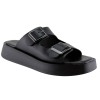 Milanos Γυναικεία Σανδάλια Flatform Δέρμα 219 Μαύρο