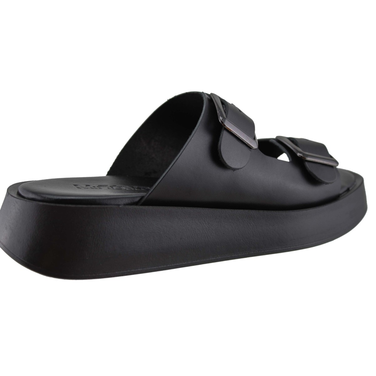 Milanos Γυναικεία Σανδάλια Flatform Δέρμα 219 Μαύρο