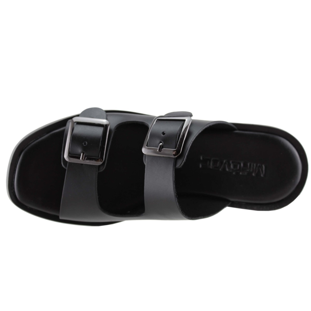 Milanos Γυναικεία Σανδάλια Flatform Δέρμα 219 Μαύρο