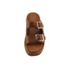 Milanos Γυναικεία Σανδάλια Flatform Δέρμα 219 Ταμπά