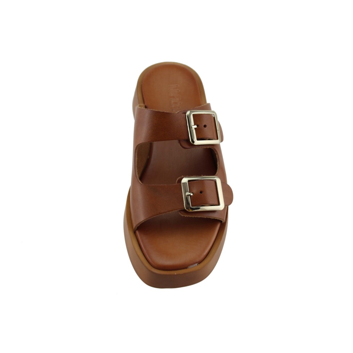 Milanos Γυναικεία Σανδάλια Flatform Δέρμα 219 Ταμπά
