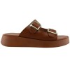 Milanos Γυναικεία Σανδάλια Flatform Δέρμα 219 Ταμπά