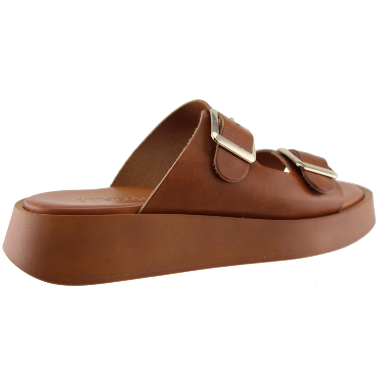 Milanos Γυναικεία Σανδάλια Flatform Δέρμα 219 Ταμπά