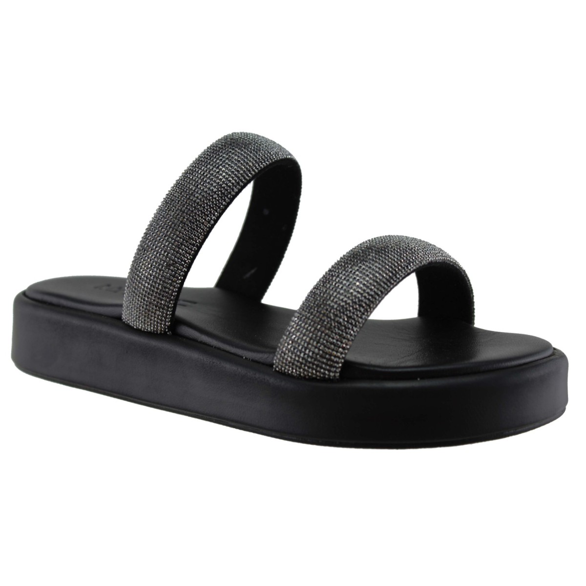 Milanos Γυναικεία Σανδάλια Flatforms 1037 Μαύρο
