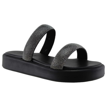 Milanos Γυναικεία Σανδάλια Flatforms 1037 Μαύρο
