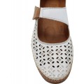 Road Shoes Γυναικεία casual Δέρμα 17216 Λευκό