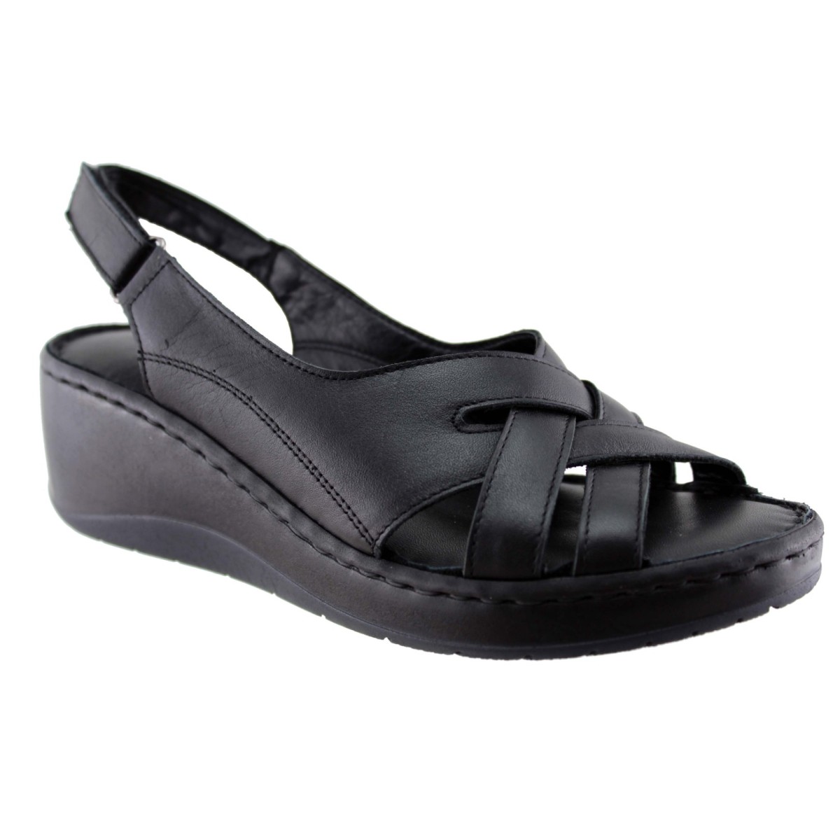 Road Shoes Γυναικεία Πέδιλα Πλατφόρμες Δέρμα 242 Μαύρο Road Shoes Γυναικεία Πέδιλα Πλατφόρμες Δέρμα 242 Μαύρο