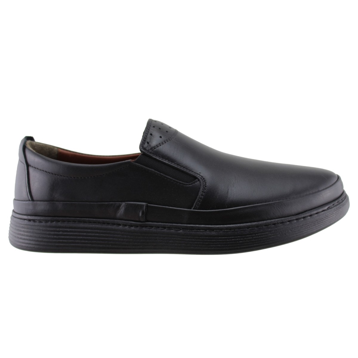 Road Footwear Ανδρικά Casual Δέρμα 25794 Μαύρο