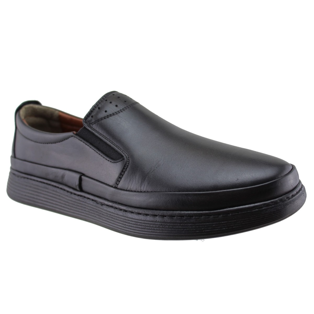 Road Footwear Ανδρικά Casual Δέρμα 25794 Μαύρο