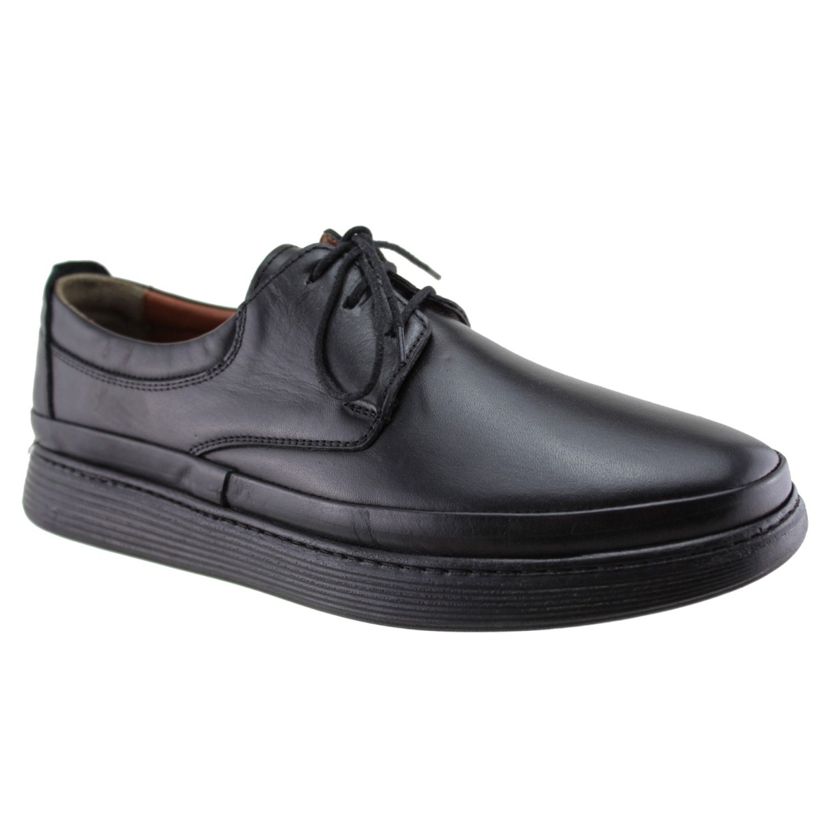 Road Footwear Ανδρικά Casual Δέρμα 25790 Μαύρο