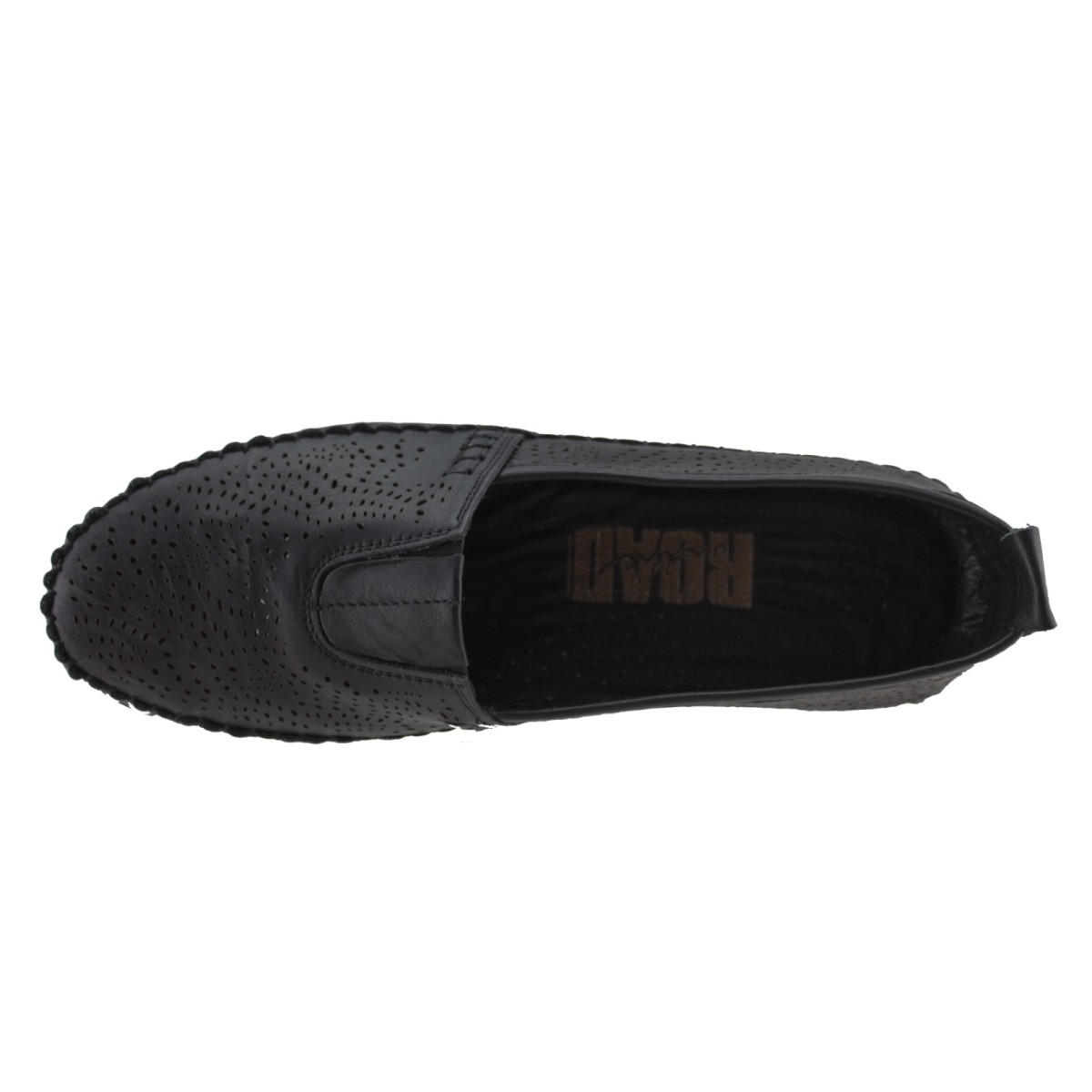 Road Shoes Γυναικεία Μοκασίνια Δέρμα 85L720 Μαύρο