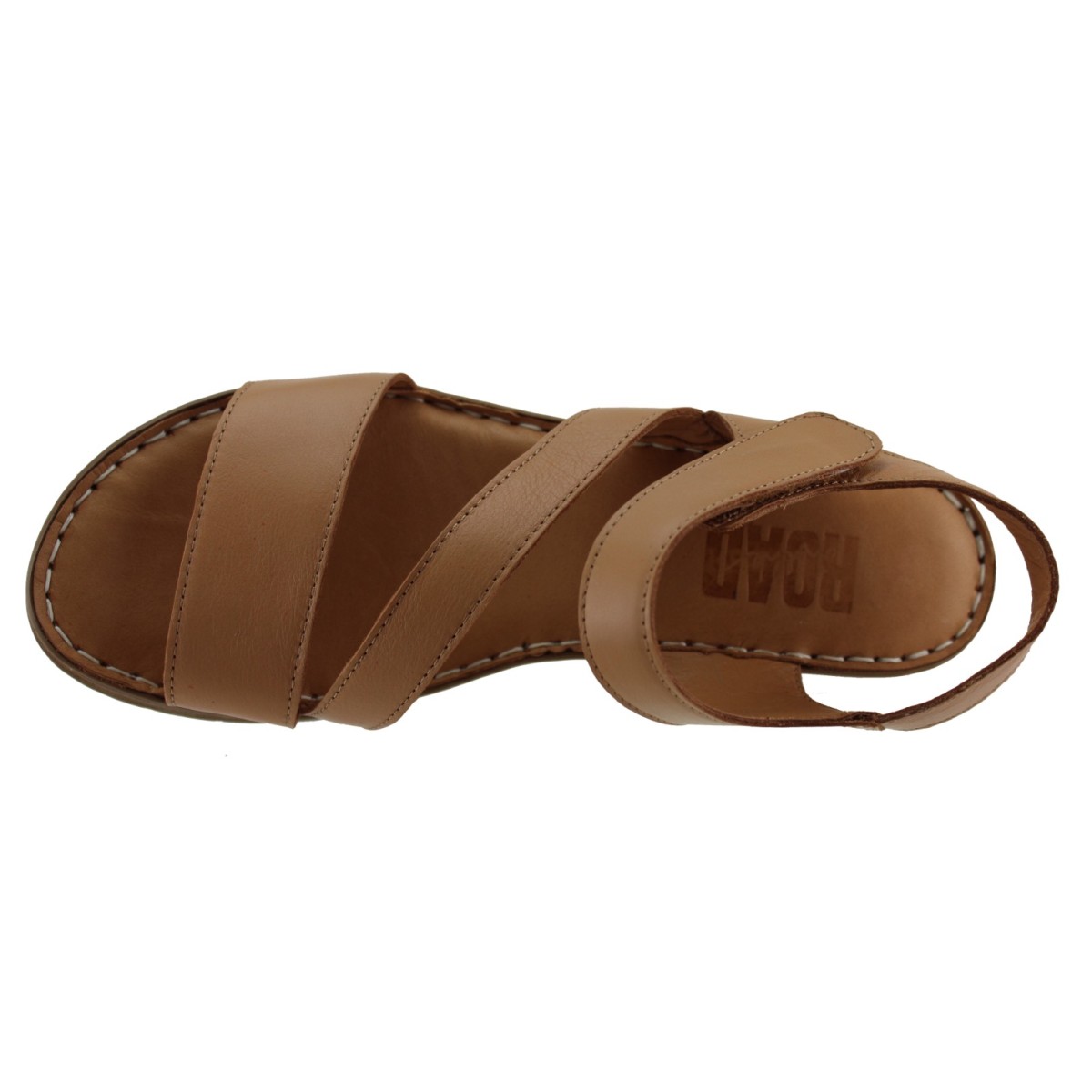 Road Shoes Γυναικεία Πέδιλα Πλατφόρμες Δέρμα 18-261 Ταμπά