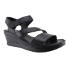Road Shoes Γυναικεία Πέδιλα Πλατφόρμες Δέρμα 18-261 Μαύρο