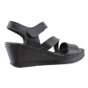 Road Shoes Γυναικεία Πέδιλα Πλατφόρμες Δέρμα 18-261 Μαύρο