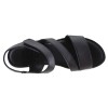 Road Shoes Γυναικεία Πέδιλα Πλατφόρμες Δέρμα 18-261 Μαύρο
