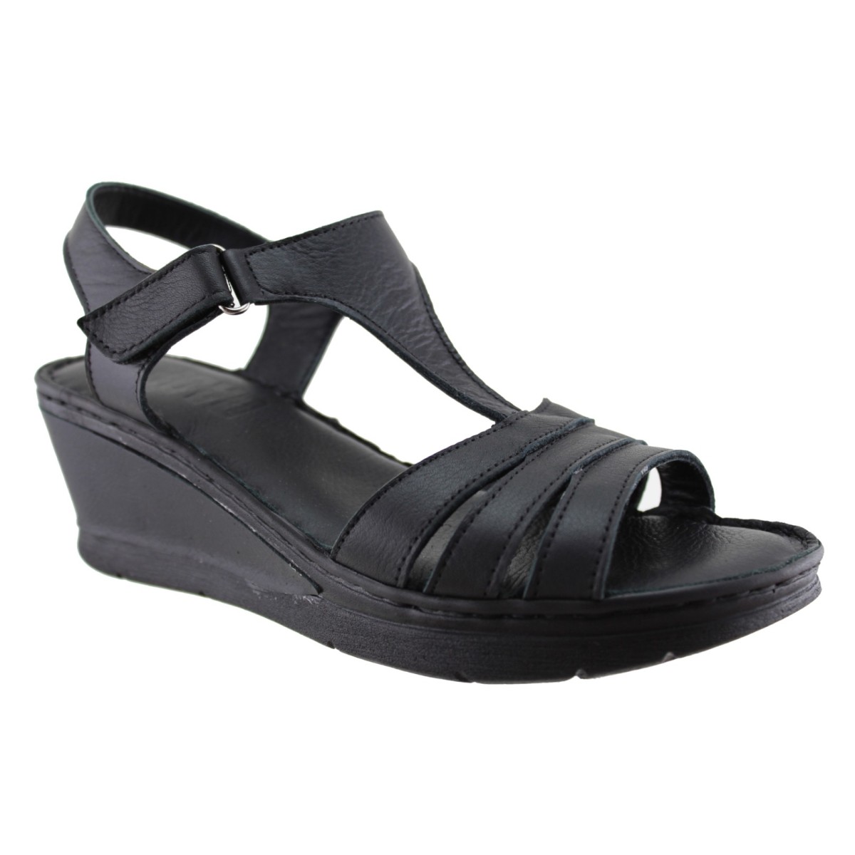 Road Shoes Γυναικεία Πέδιλα Πλατφόρμες Δέρμα 18-264 Μαύρο Road Shoes Γυναικεία Πέδιλα Πλατφόρμες Δέρμα 18-264 Μαύρο