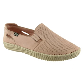 Road Shoes Γυναικεία Μοκασίνια Δέρμα 17113 Ρόζ
