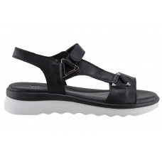 Road Shoes Γυναικεία Πέδιλα Flatforms Δέρμα 4515 Mαύρο 
