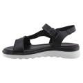 Road Shoes Γυναικεία Πέδιλα Flatforms Δέρμα 4515 Mαύρο