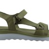 Road Shoes Γυναικεία Πέδιλα Flatforms Δέρμα 4515 Λαδί