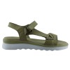 Road Shoes Γυναικεία Πέδιλα Flatforms Δέρμα 4515 Λαδί