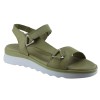 Road Shoes Γυναικεία Πέδιλα Flatforms Δέρμα 4515 Λαδί