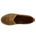 Road Shoes Γυναικεία Μοκασίνια Δέρμα 325-1 Ταμπά