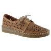 Road Shoes Γυναικεία Μοκασίνια Δέρμα 302-2 Ταμπά