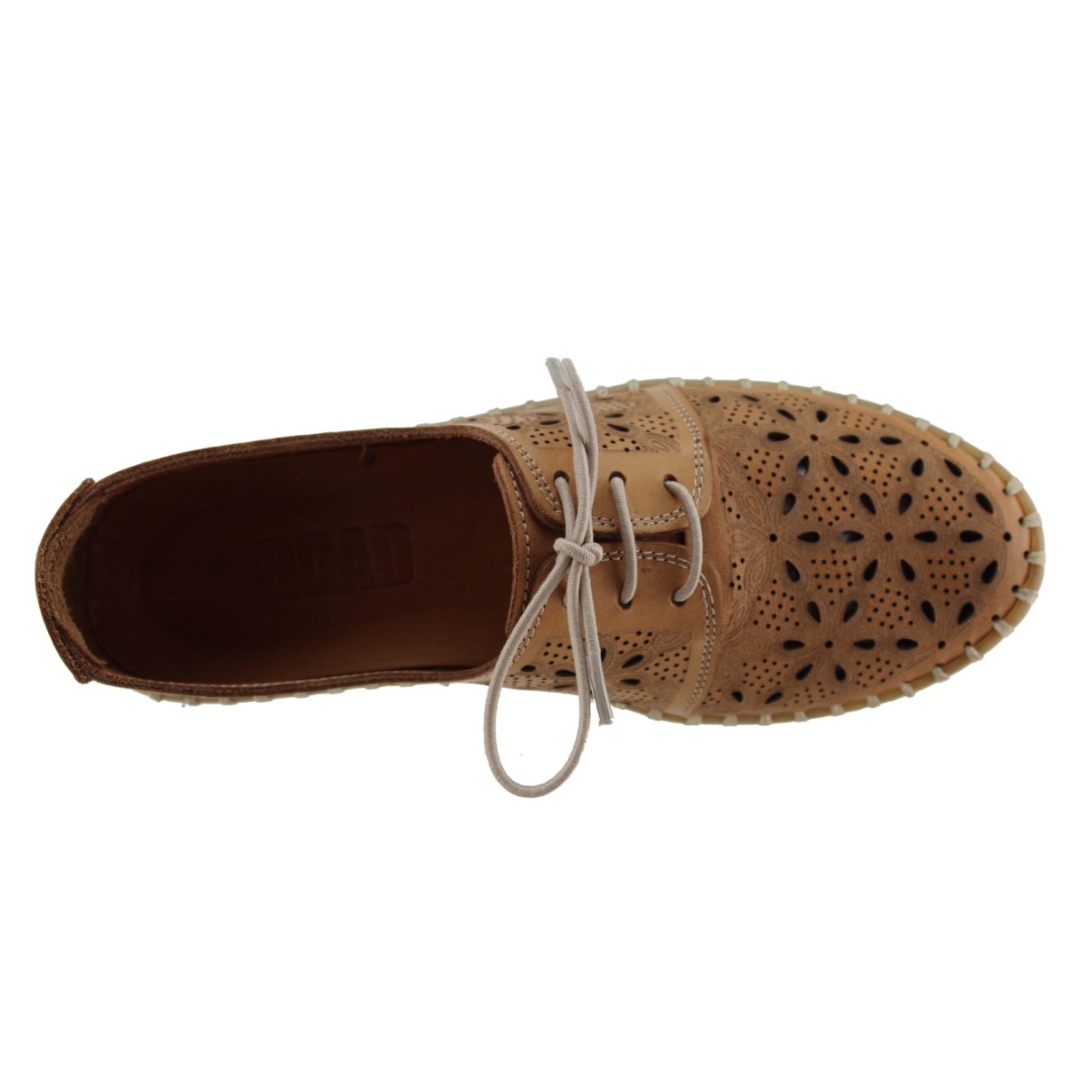 Road Shoes Γυναικεία Μοκασίνια Δέρμα 302-2 Ταμπά