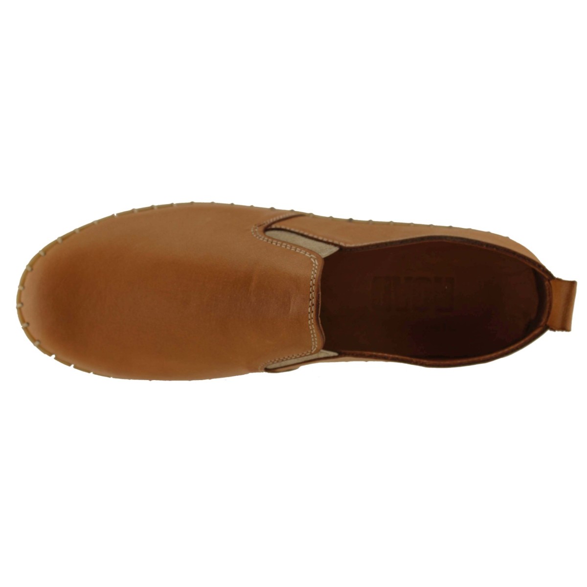 Road Shoes Γυναικεία Μοκασίνια Δέρμα 17113N Ταμπά