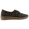 Road Shoes Γυναικεία Μοκασίνια Δέρμα 302-2 Μαύρο Γκρι