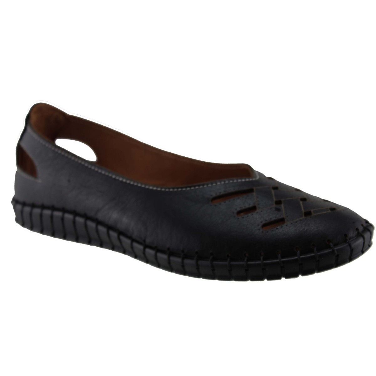Road Shoes Γυναικεία Μοκασίνια Δέρμα 2014 Μαύρο