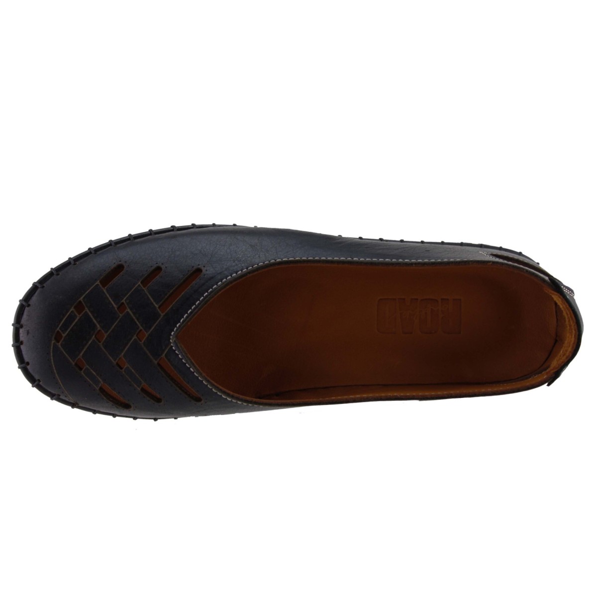 Road Shoes Γυναικεία Μοκασίνια Δέρμα 2014 Μαύρο