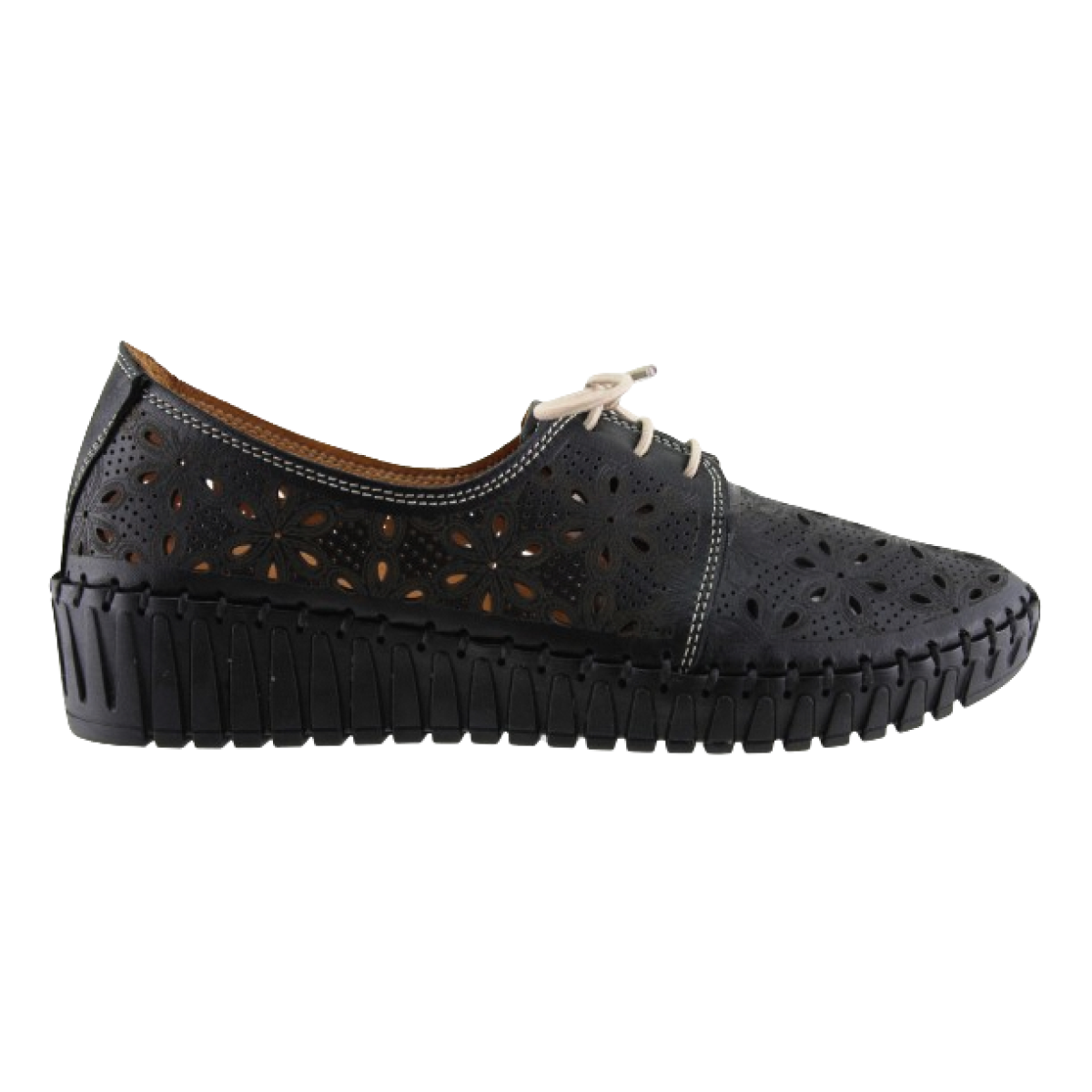 Road Shoes Γυναικεία Μοκασίνια Δέρμα 302-2N Μαύρο