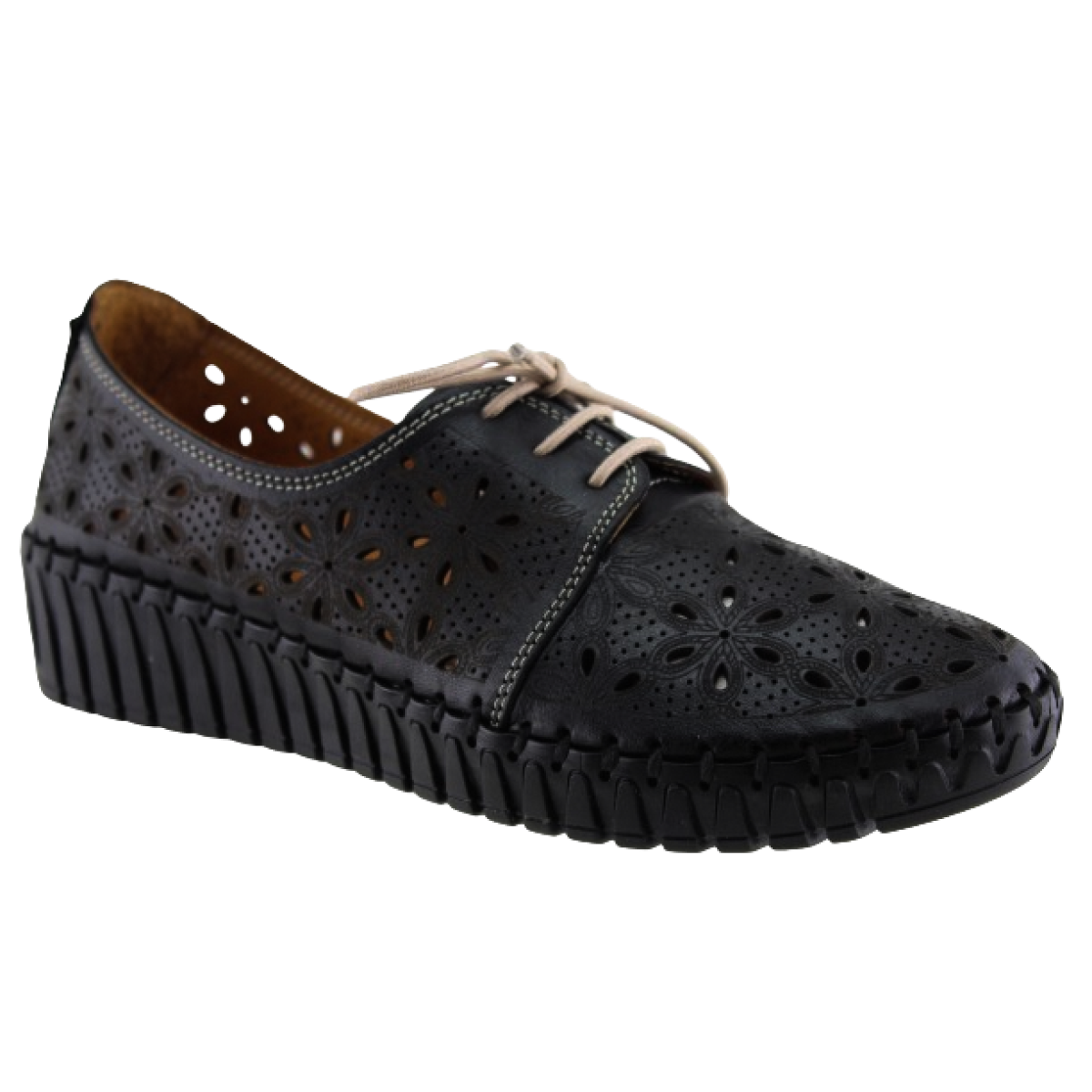 Road Shoes Γυναικεία Μοκασίνια Δέρμα 302-2N Μαύρο