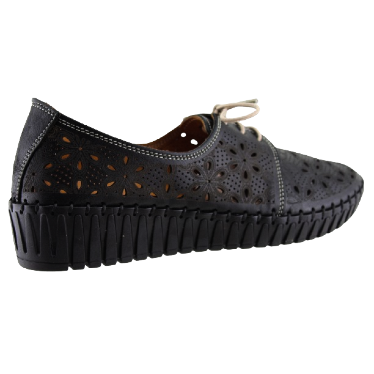 Road Shoes Γυναικεία Μοκασίνια Δέρμα 302-2N Μαύρο