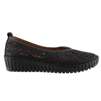 Road Shoes Γυναικεία Μοκασίνια Δέρμα 355 Μαύρο