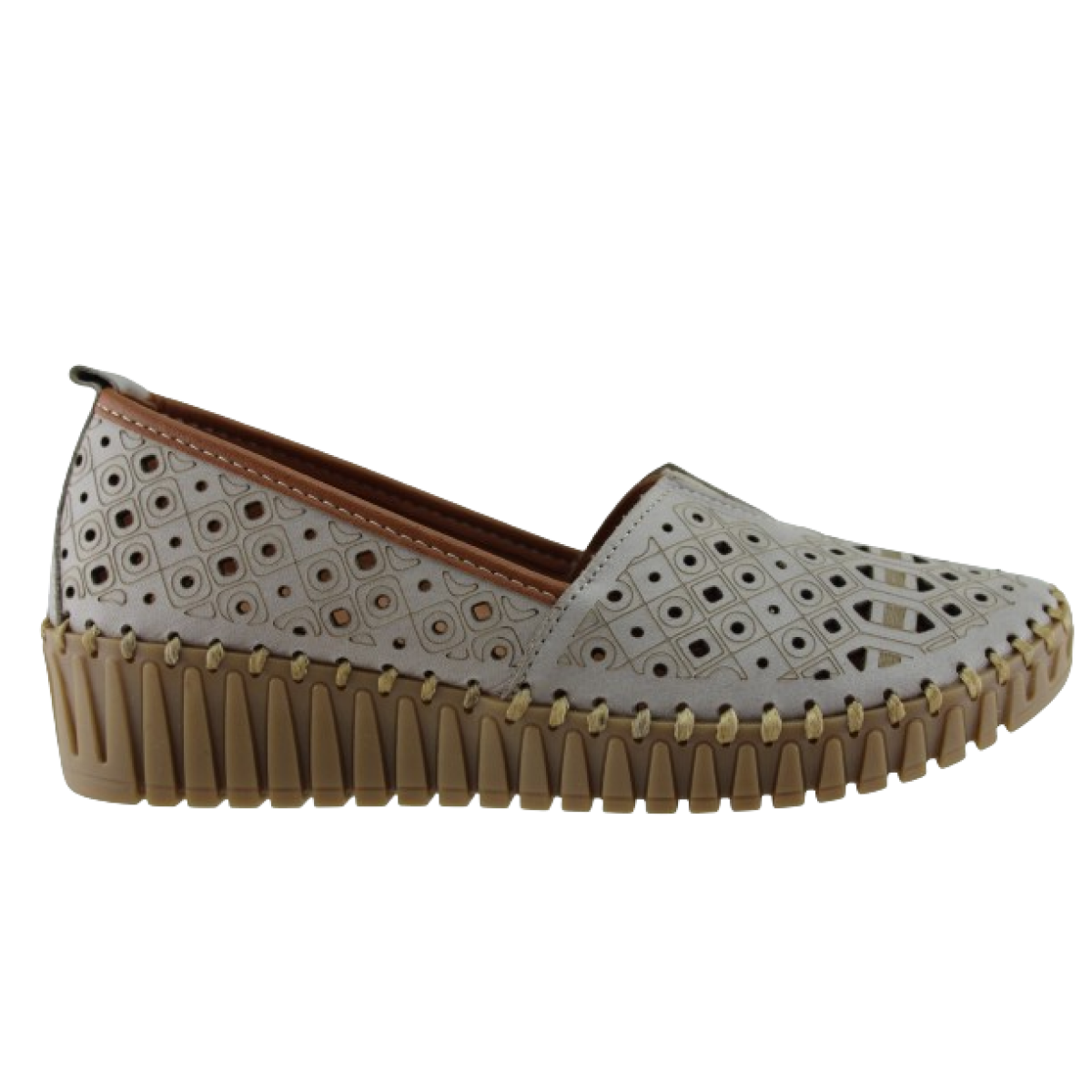 Road Shoes Γυναικεία Μοκασίνια Δέρμα 330-2 Γκρί