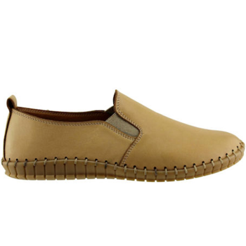Road Shoes Γυναικεία Μοκασίνια Δέρμα 17113N Κάμελ