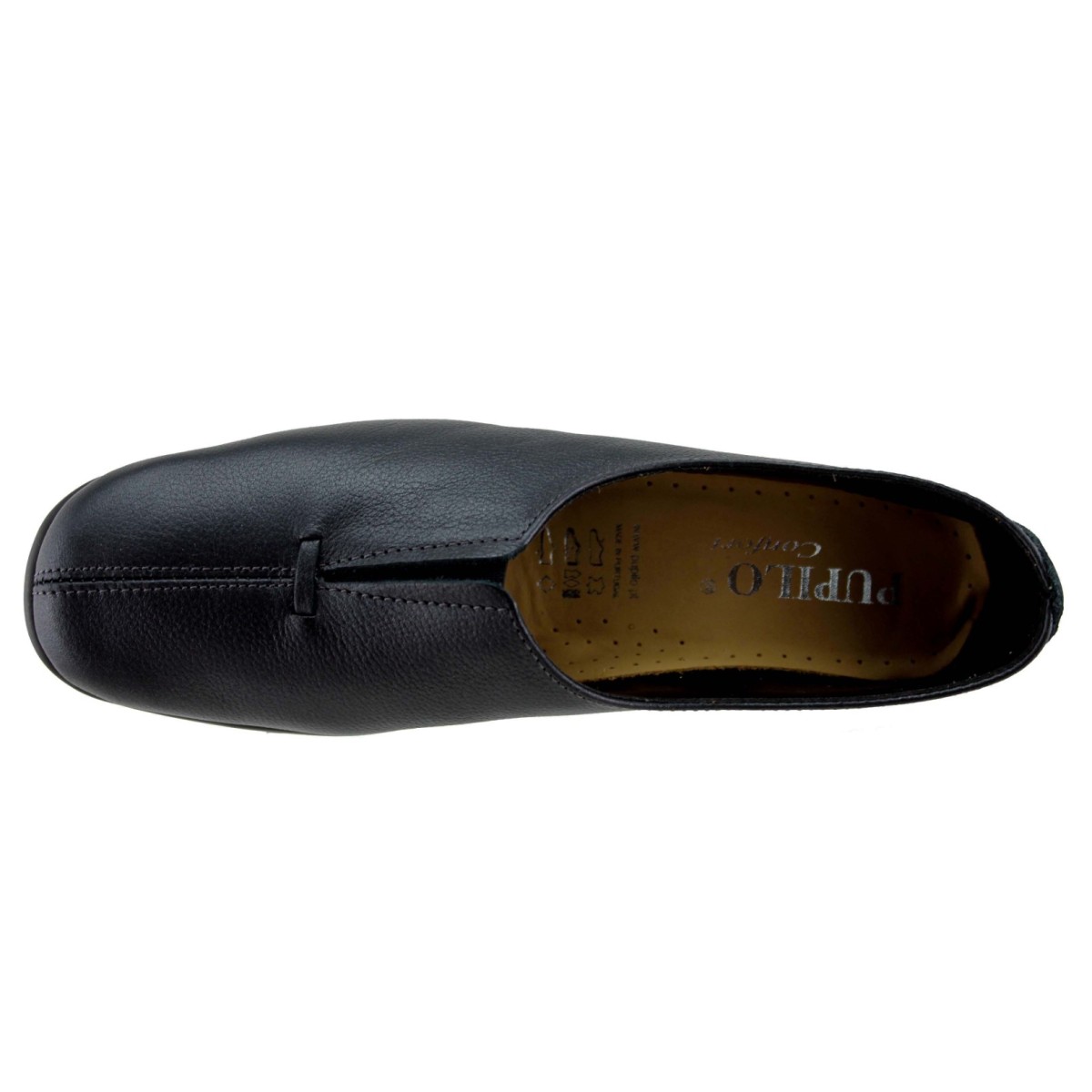 PUPILO CONFORT Γυναικεία Casual Δέρμα 697-23512 Mαύρο